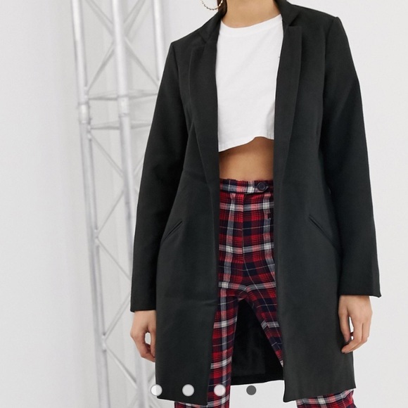 ASOS Jackets & Blazers - ASOS Missguided inverted collar formal coat black